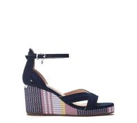 Moda in Pelle Women's May Navy Suede Wedge Heeled Sandals 3