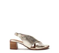Moda in Pelle Women's Prinia Champagne Leather Block Heeled Sandals 4