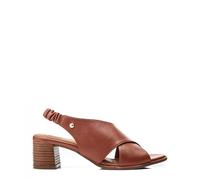 Moda in Pelle Women's Prinia Tan Leather Block Heeled Sandals 4