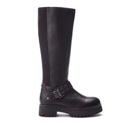 Moda in Pelle Women's Remy Dark Brown Leather Knee High Boots 6