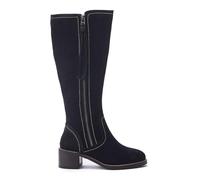 Moda in Pelle Women's Rodell Black Suede Block Heeled Knee High Boots 5