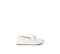 Moda In Pelle Women's 'Sorrento' Leather Loafers in White | Size: 8