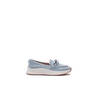 Moda In Pelle Women's 'Sorrento' Suede Loafers in Light Blue | Size: 7