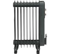 Moda Jazz Oil Filled Radiator 2000W (Grey). Portable Radiator with 9 Fins (Measures D24 x W39 x H62cm). Energy-Saving Retro Style Oil Filled Radiators Free Standing - Genuine Moda Plug In Radiator