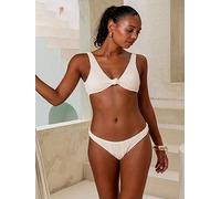 Moda Minx Scrunch Knot Bikini Top In Coconut - Brown, Brown, Size Xl, Women Brown