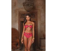 Moda Minx Women's Cherry Riyadh Bandeau Bikini Top in Dark Red | Size: XS Moda Minx Dark Red XS