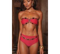 Moda Minx Women's Cherry Riyadh High Waist Bikini Bottoms in Dark Red | Size: XS Moda Minx Dark Red XS