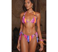 Moda Minx Women's Hot Pink Tie-Dye Kalahari Tie Side Bikini Bottoms | Size: Large Moda Minx Multicolor L