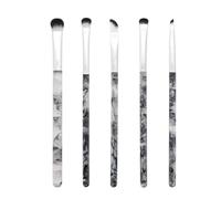 MODA Smoke Show, 5pc Eye Makeup Brush Set, Includes - Shadow, Shader, Triad, Smudger & Liner Brushes, Black