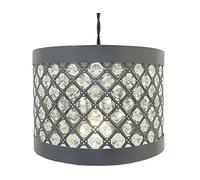 Moda Style Ceiling Light Shade Acrylic Pendant Crystal Bead (Moda Grey)