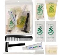 Moda West 24 Hygiene Kits - Bulk Case of Wholesale Basic Toiletry Kits for Men, Women, Travel, Charity - 9 Piece Kit, Unisex, Convenient for Personal Use, Charitable Giving, Travel, and More