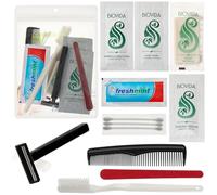 Moda West 96 Hygiene Kits - Bulk Case of Wholesale Basic Toiletry Kits for Men, Women, Travel, Charity 12 Pc Kit, Unisex, Compact Travel Essentials, Ideal for Donations Homeless Shelters Bathroom