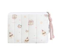 Modacarry Cotton Quilted Floral Coin Purse Digital Camera Pouch with Cute Prints Zipper for Women Girls (ELEPHANT)