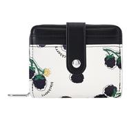 Modacarry Cute Fruit Prints Wallet Blueberry Strawberry Cherry Grape Blackberry Wallet with Credit Card Slot Zipper Coin Pocket for Women Girls, BLACKBERRY, Minimalist