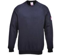 Modaflame Mens Flame Resistant Antistatic Long Sleeve Sweatshirt Navy 3XL