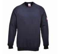 Modaflame Mens Flame Resistant Antistatic Long Sleeve Sweatshirt Navy L