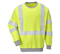 Modaflame Mens Flame Resistant Hi Vis Sweatshirt Yellow 2XL
