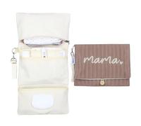 MODAKIDS Baby Bag Organizer, Portable Baby Stroller Mini Diaper Bag Handbag Travel Set with, Quilted Baby Bag with Stroller Straps, Coffee, One Size, Baby Bag Organizer