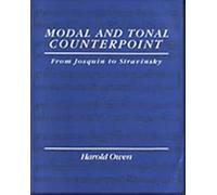 Modal and Tonal Counterpoint: From Josquin to Stravinsky