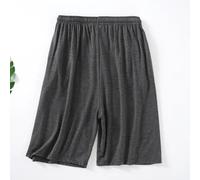 Modal Soft Five Points Beach Shorts for Men Casual Plus Size Sleepwear Options (8XL Dark grey)