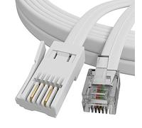 modaleo BT Phone Telephone Cable black Landline ADSL Modem UK Cord Home & Office Fax Modem 1M 3M 5M 10M 15M Plug RJ11 Broadband 6P2C 2-Pin (10M WHITE)
