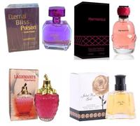 Modaleo Collections - 4 Pack Eternal Bliss Poison, Harmonica, Laghmani’s Strawberry, Julid Rose Gold Parfum for Womens Eau De Spry