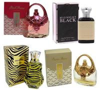 Modaleo Collections - 4 Pack Pink Purse, Midnight Black, Inquisitive, PurseString Parfum for her Perfume Womens