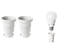 modaleo E27 E14 GU10 B22 Led Bulb Warm Dark Light White Opal Holder Solhetta Lunnom Ryet Ledare (2 Bulb Converter Holder B22 to E27)