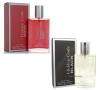 Modaleo Men’s aftershave Eau De Toilette Spray for him Men Perfume 100ml (1x Hidden Code Red 1x Hidden Code Black Perfume 100ml Eau De Toilette)