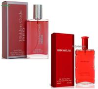 Modaleo Men’s aftershave Eau De Toilette Spray for him Men Perfume 100ml (1x Hidden Code Red 1x Red SkyLine Perfume 100ml Eau De Toilette)