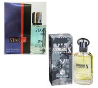 Modaleo Men’s aftershave Eau De Toilette Spray for him Men Perfume 100ml (1x Star Men 1x Sub Marine X Operation Perfume 100ml Eau De Toilette)