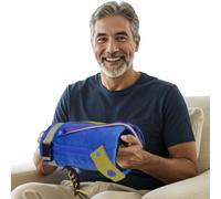 Modaliv 2-in-1 Fidget Blanket & Sensory Muff - Calming Dementia & Alzheimer’s Therapy Aid - Sensory Lap Blanket for Memory Care, Stroke Recovery & Elderly Anxiety Relief - Blue