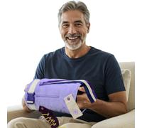 Modaliv 2-in-1 Fidget Blanket & Sensory Muff - Calming Dementia & Alzheimer’s Therapy Aid - Sensory Lap Blanket for Memory Care, Stroke Recovery & Elderly Anxiety Relief - Lilac