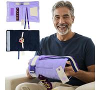 Modaliv 2-in-1 Sensory Fidget Blanket & Activity Mat for Alzheimer’s & Dementia | Calming Tactile Stimulation for Anxiety, Restlessness & Agitation | Keeps Hands Busy for Elderly - Lilac