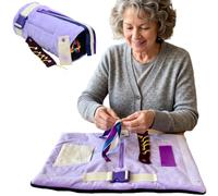 Modaliv 2-in-1 Sensory Fidget Blanket & Hand Muff for Dementia & Alzheimer's - Tactile Activity Mat for Anxiety Relief, Restlessness & Busy Hands, Sensory Engagement Aid for Elderly Adults, Lilac