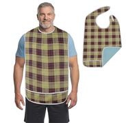 Modaliv Premium Adult Bib, Extra Large, Waterproof & Reusable, Beige