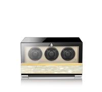 MODALO Clasico Premium Watch Winder - Watch Winder for 3 Watches, Luxury Design with Touch Display, Whisper Quiet Motor, Individually Adjustable Programmes, High-Quality Workmanship, mother of pearl