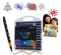 Modamissy Glitter Pens, Dual-Tip Glitter Marker Pen with Case，48 Colors | 96 Color Glitter Pen Set 30% More Ink Neon Glitter Gel Marker for Journaling Doodling Drawing, Express Your Artistic Spirit