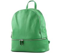 modamoda de - ital Ladies leather backpack T137-leather, Colour:T137Leder Leaf Green
