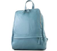 modamoda de - ital. Leather Backpack Ladies Backpack Rucksack Bag Citybag Leather T138, Colour:Baby Blue