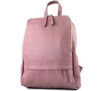 modamoda de - ital. Leather Backpack Ladies Backpack Rucksack Bag Citybag Leather T138, Colour:Dusty Pink