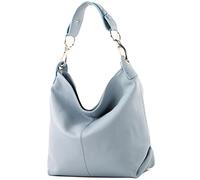 modamoda de - ital. Leather bag Shoulder bag Ladies bag Shoulder bag Leather T168, Colour:Ice Blue