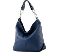 modamoda de - ital. Leather bag Shoulder bag Ladies bag Shoulder bag Leather T168, Colour:Sapphire Blue