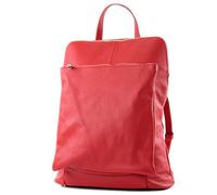 modamoda de - ital T161 Women's 3-in-1 Leather Backpack Red Size: See description