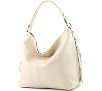 modamoda de - Italian ladies shoulder bag made of leather T160, colour: cream2021