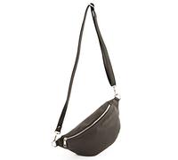 modamoda de - Italian Manual/evening bag small leather T77, Colour:Graphite Gray