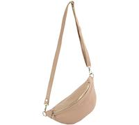 modamoda de - Italian Manual/evening bag small leather T77, Colour:Pink Beige