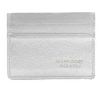 modamoda de KK01 Unisex Genuine Leather Credit Card Holder 3 Sizes Handmade in Italy, metallic silver, S, Classic