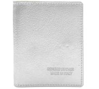 modamoda de KK01 Unisex Genuine Leather Credit Card Holder 3 Sizes Handmade in Italy, metallic silver, M, Classic