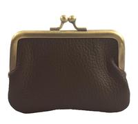 modamoda de P07 Women's Leather Purse Small Handmade in Italy, dark chocolate, XS, Retro